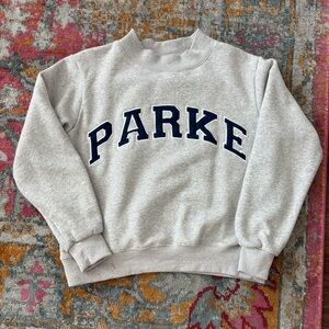 PARKE Varsity Mockneck- Grey/Navy S/M